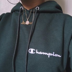 Olive green Champion hoodie